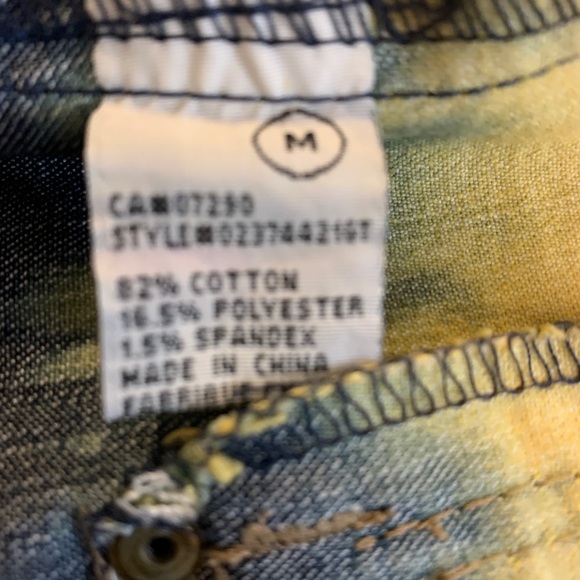 ILLEGAL DYED Yellow and Blue Jean Vest    Size M - Picture 13 of 16